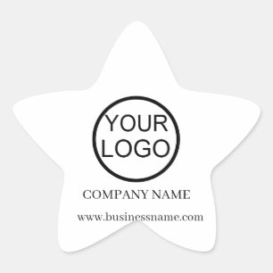Pegatina En Forma De Estrella Logotipo promocional para empresas personalizadas