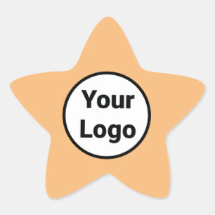Pegatina En Forma De Estrella Logotipo simple y minimalista de personalizado ele