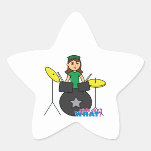 Pegatina En Forma De Estrella ¿Los chicas no pueden QUÉ? Diseño personalizado Co