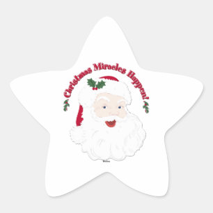 Pegatina En Forma De Estrella ¡Los milagros de los Navidades de Santa Lucía ocur