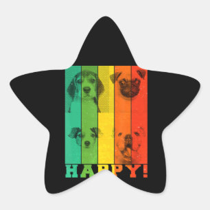 Pegatina En Forma De Estrella Los perros me hacen feliz regalo de papá y mamá pe