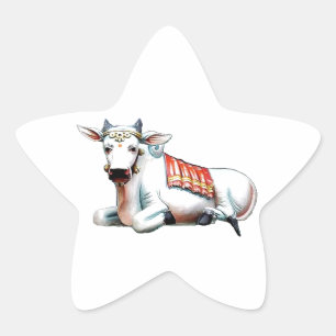 Pegatina En Forma De Estrella Love Cow