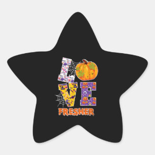 Pegatina En Forma De Estrella Love Fresher Teacher School Halloween Costume Rega