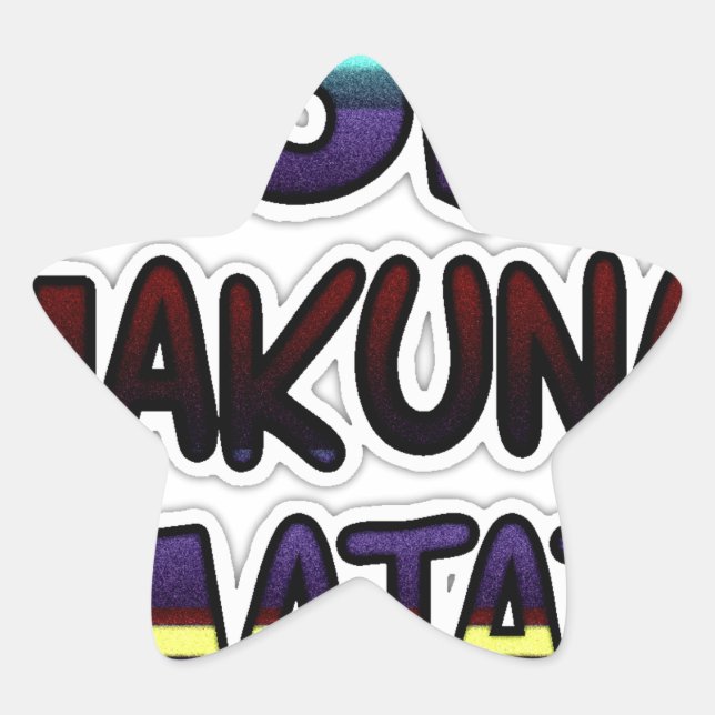 Pegatina En Forma De Estrella Love Hakuna Matata Gifts (Anverso)