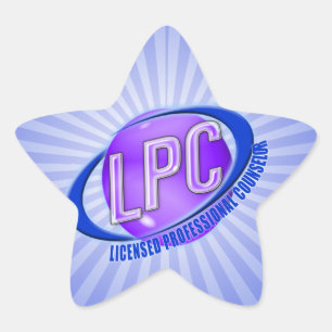 PEGATINA EN FORMA DE ESTRELLA LPC SWOOSH LOGO CONSEJERO PROFESIONAL CON LICENCIA