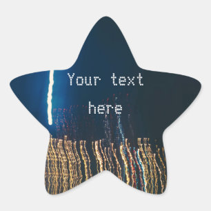 Pegatina En Forma De Estrella Luces de la ciudad