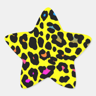 Pegatina En Forma De Estrella Lugares de leopardo del Corey Tiger 80 (amarillo)