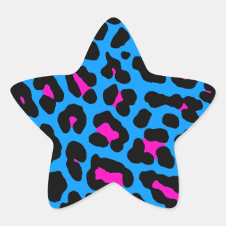 Pegatina En Forma De Estrella Lugares de leopardo del Corey Tiger 80 (azul)