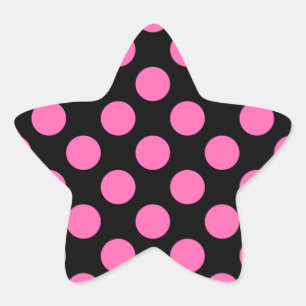 Pegatina En Forma De Estrella Lunares Rosa Caliente