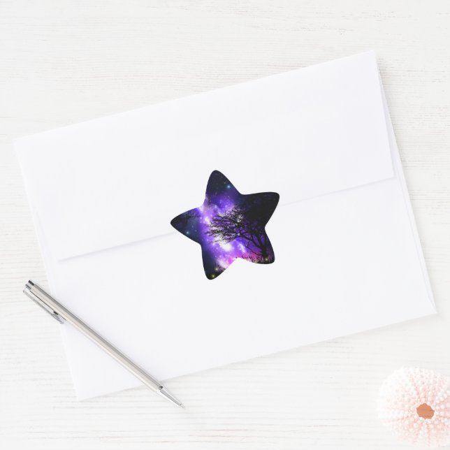 Pegatina En Forma De Estrella Magia Vía Láctea (Sobre)