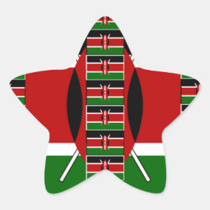 Pegatina En Forma De Estrella 🇰 🇪 Magical Kenia: Marco de unidad y orgullo