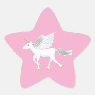 Pegatina En Forma De Estrella Magical Unicorn Star Sticker