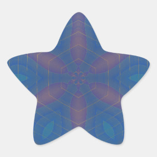 Pegatina En Forma De Estrella Mandala casi exagerada Kaleidoscope