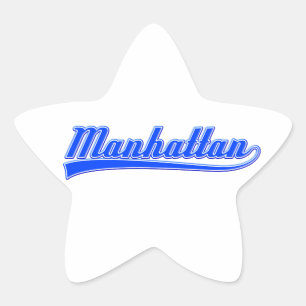 Pegatina En Forma De Estrella Manhattan con Swash