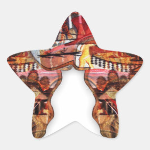 Pegatina En Forma De Estrella Mapa africano: Celebrando la temporada con la cult