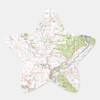 Pegatina En Forma De Estrella Mapa topográfico