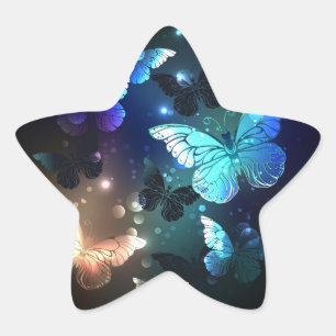 Pegatina En Forma De Estrella Mariposa nocturna fluida
