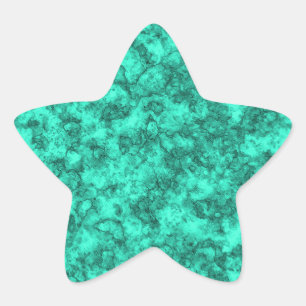 Pegatina En Forma De Estrella Mármol turquesa