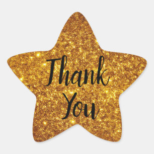 Pegatina En Forma De Estrella marrón dorado de lujo