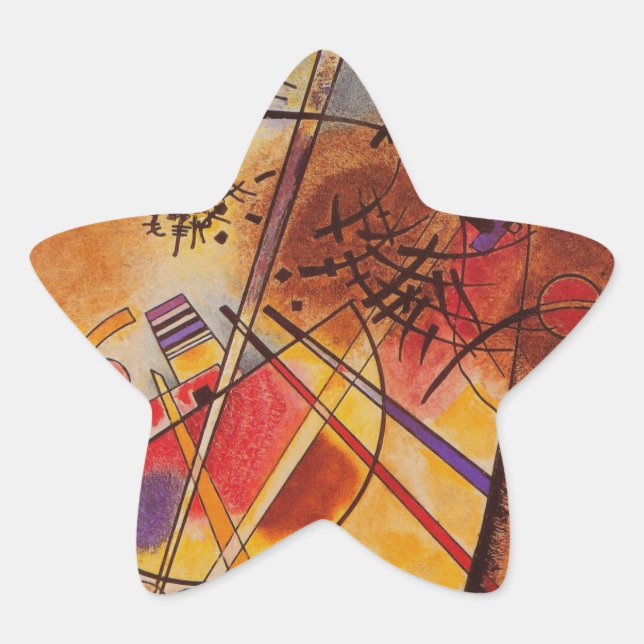 Pegatina En Forma De Estrella Material gráfico abstracto de Kandinsky (Anverso)