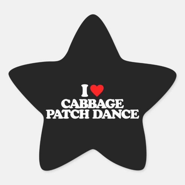 PEGATINA EN FORMA DE ESTRELLA ME ENCANTA EL BAILE DE CABAGO BAILE (Anverso)