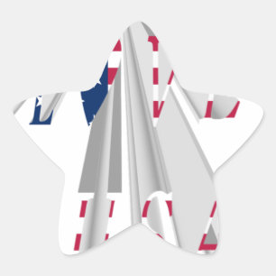PEGATINA EN FORMA DE ESTRELLA ME ENCANTA ESTADOS UNIDOS