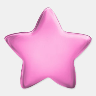 Pegatina En Forma De Estrella Medalla de estrella de gelatina rosa linda 3D