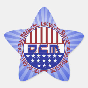PEGATINA EN FORMA DE ESTRELLA MÉDICA PATRIOTA DE LA DCM