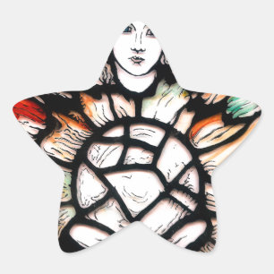 Pegatina En Forma De Estrella Meditación en colores