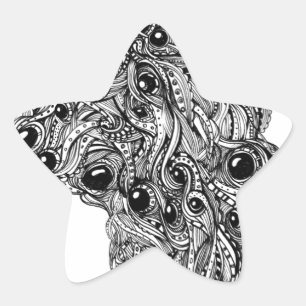 Pegatina En Forma De Estrella Mega Doodle