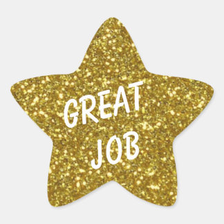 Pegatina En Forma De Estrella Mensaje de personalizado Estrella de Oro con Textu