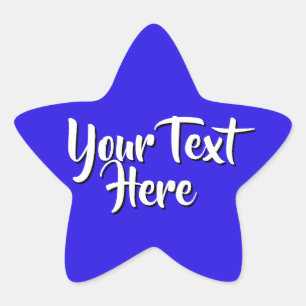 Pegatina En Forma De Estrella Mensaje Personalizado Estrella Azul Recompensa d