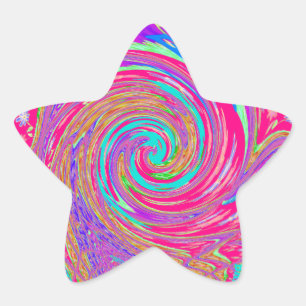 Pegatina En Forma De Estrella Mesmerizando el remolino Amar a Cyan Textos Arte G
