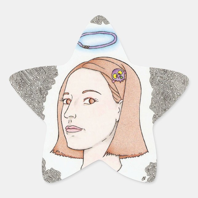 Pegatina En Forma De Estrella mi chica (Anverso)