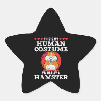 Pegatina En Forma De Estrella Mi Disfraz Humano Realmente Un Hamster