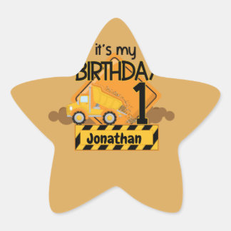 Pegatina En Forma De Estrella Mi primer Camión Trash de Camión de Cumpleaños