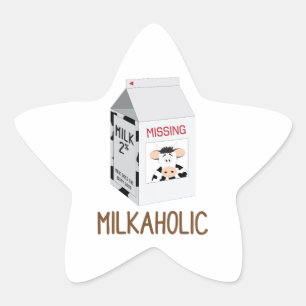 Pegatina En Forma De Estrella Milkaholic
