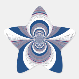 Pegatina En Forma De Estrella Mitad Azul