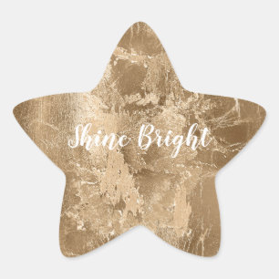 Pegatina En Forma De Estrella Moda Bronze Gold