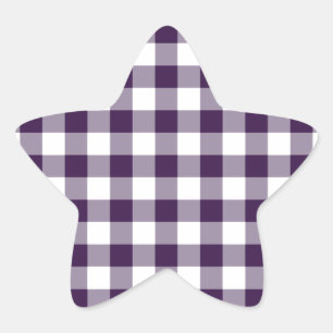 Pegatina En Forma De Estrella Modelo púrpura y blanco de la guinga
