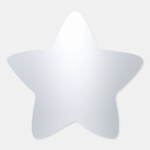 Pegatina En Forma De Estrella Moderna plantilla de color plateado blanco elegant