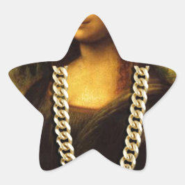 Pegatina En Forma De Estrella Mona Lisa Thug Life Art Life