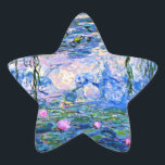 Pegatina En Forma De Estrella Monet - Water Lilies 1919, pintura artística fina<br><div class="desc">Water Lilies 1919,  popular pintura de arte fino de Claude Monet</div>
