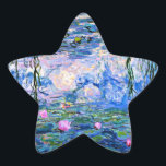 Pegatina En Forma De Estrella Monet - Water Lilies 1919, pintura artística fina<br><div class="desc">Water Lilies 1919,  popular pintura de arte fino de Claude Monet</div>