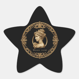 Pegatina En Forma De Estrella Monte Verdi Wein Quadratischer Aufkleber