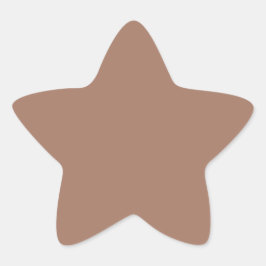 Pegatina En Forma De Estrella Mousse de Mocha Tendencia Elegante Color Sólido 