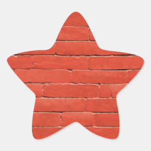 Pegatina En Forma De Estrella Muro Naranja rojo