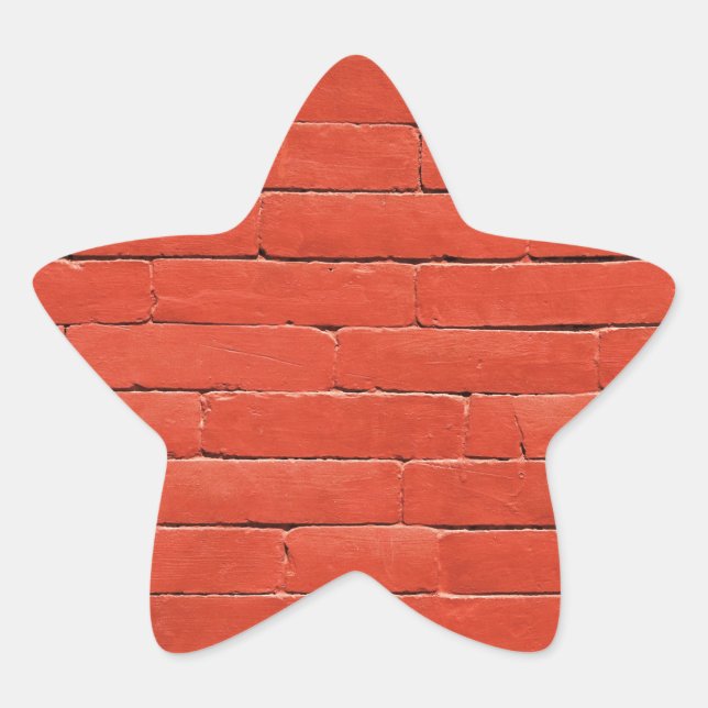 Pegatina En Forma De Estrella Muro Naranja rojo (Anverso)