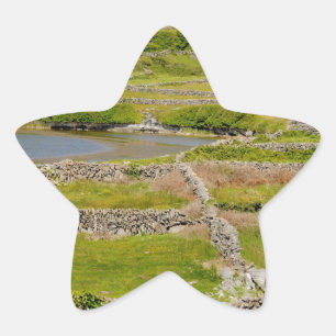 Pegatina En Forma De Estrella Muros de piedra de Irlanda