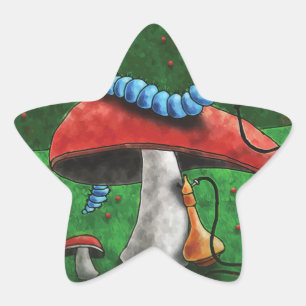 Pegatina En Forma De Estrella Mushroom mágico